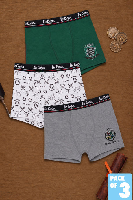 Buy Lee Cooper Boys Harry Potter Trunks (Pack of 3) - Multicolor